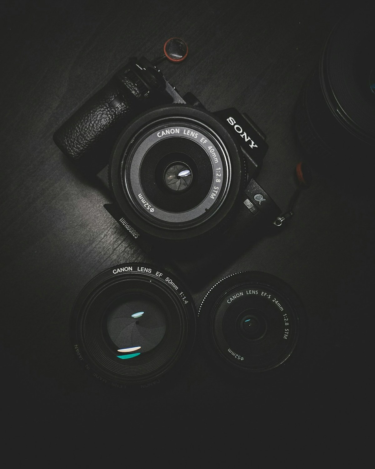 Camera and lenses ready for photography